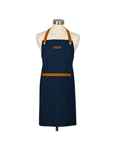 Le Creuset Kochschürze, 100% Canvas Baumwolle, 88 cm lang, Dark Blue Denim, 45003007760800 im Sale